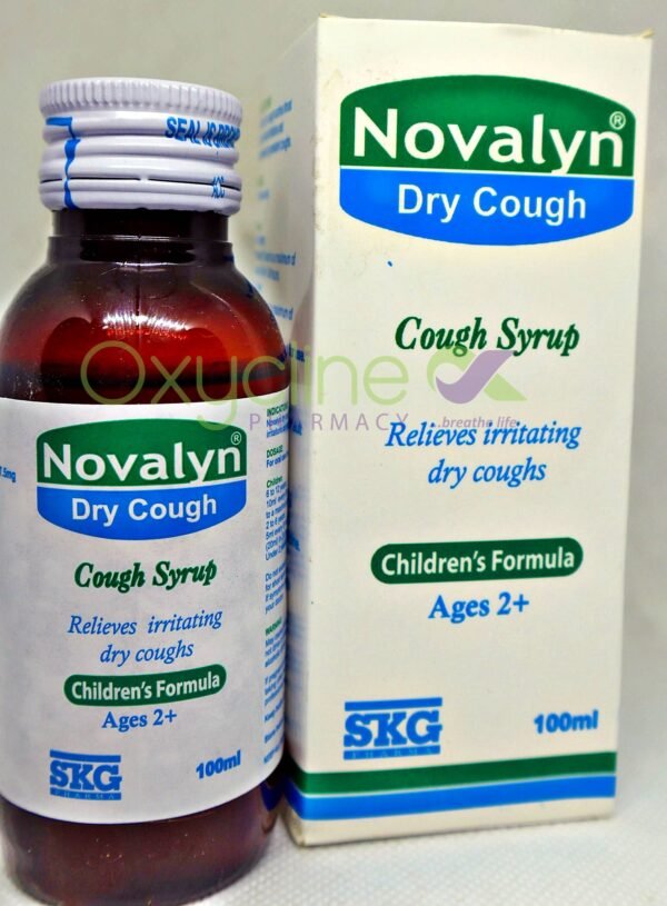 Novalyn Dry Cough Syrup 2+ 100Ml - Oxycline Pharmacy